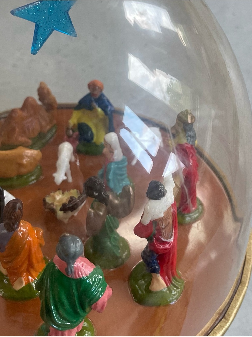 Vintage Ohio Art Revolving Musical Dome Rotating Nativity Scene Christmas Decor - Picture 6 of 8